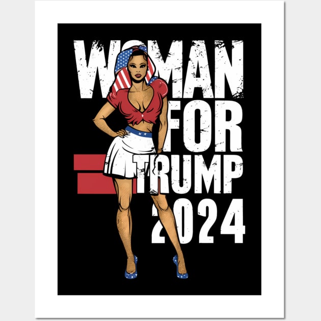 Latin Woman For Trump 2024 Election Wall Art by KimonoKaleidoscope